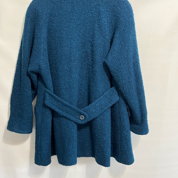 Utex Vintage winter coat popcorn material blue EUC. Sz 6 lined deep pockets - Picture 8 of 13